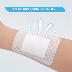 Adhesive Bandages 50-Pack – Non-Woven, Easy-Tear Wound Dressings