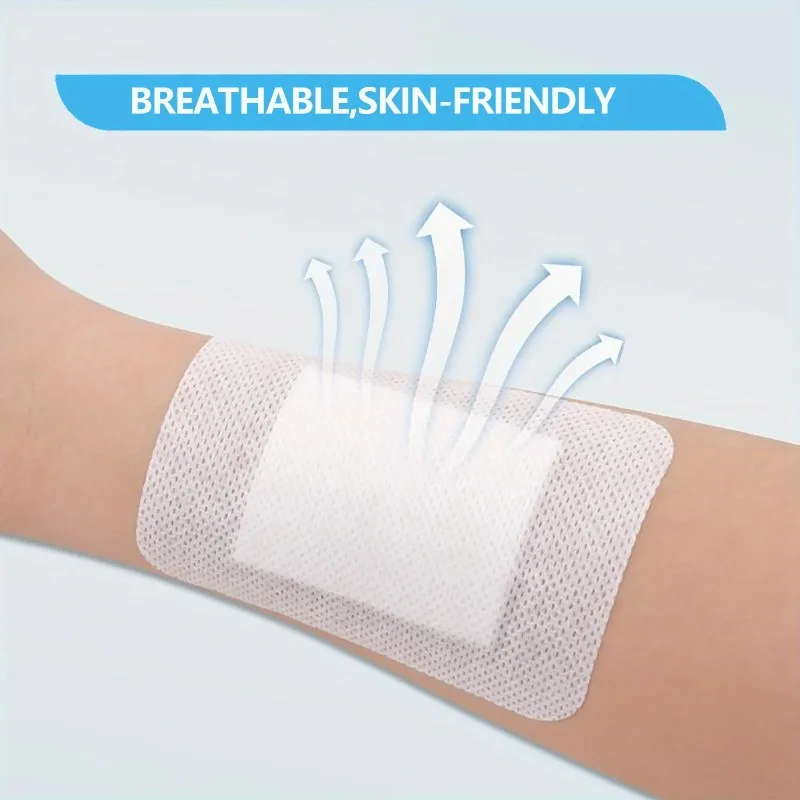 Adhesive Bandages 50-Pack – Non-Woven, Easy-Tear Wound Dressings