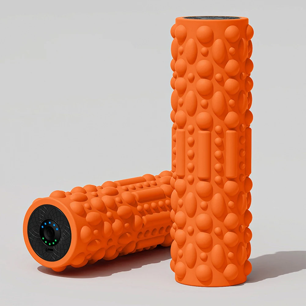 Electric Vibrating Foam Roller – Rechargeable 5-Speed Deep Tissue Muscle Roller - close-up detail