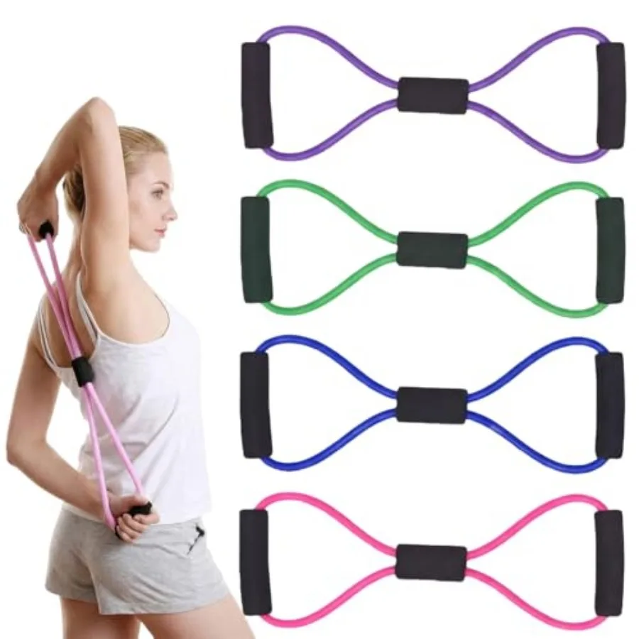 Figure-8 Resistance Bands 4-Pack – Upper Body Exercise Band Set