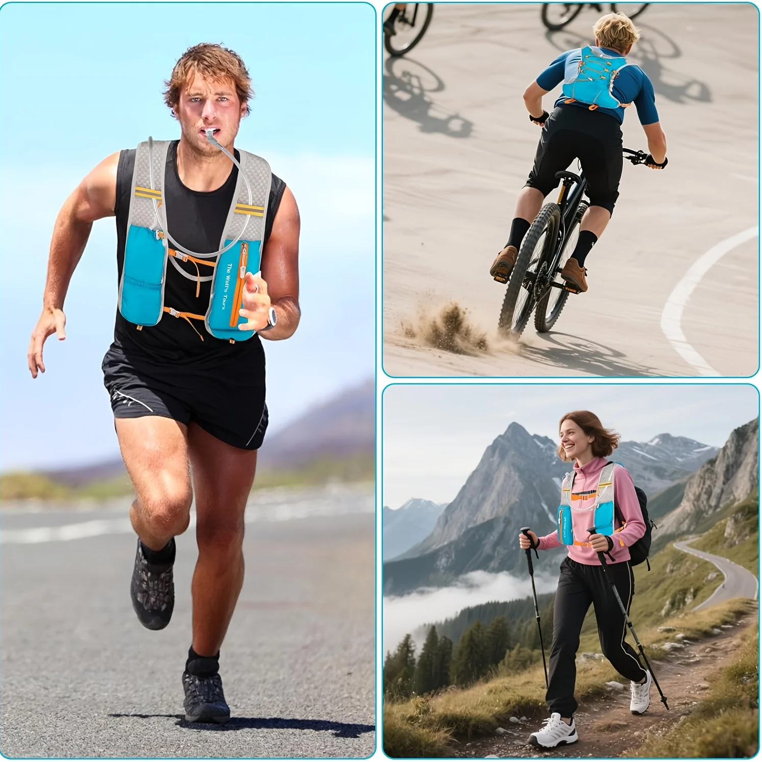 Hydration Vest Running Backpack – Lightweight Pack for Trail Runs & Hiking - in use