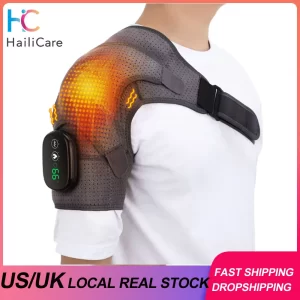 Electric Shoulder Massager with Heat – Vibration Heated Shoulder Wrap
