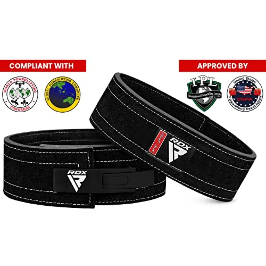 Leather Weight Lifting Belt 10mm – IPL & USPA Approved Powerlifting Belt - in use