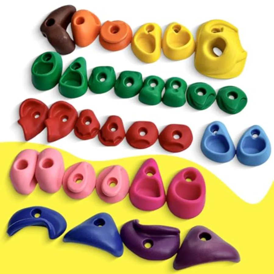 Rock Climbing Holds Set – Wall Grips Kit for Indoor & Outdoor Climbing Walls - close-up detail