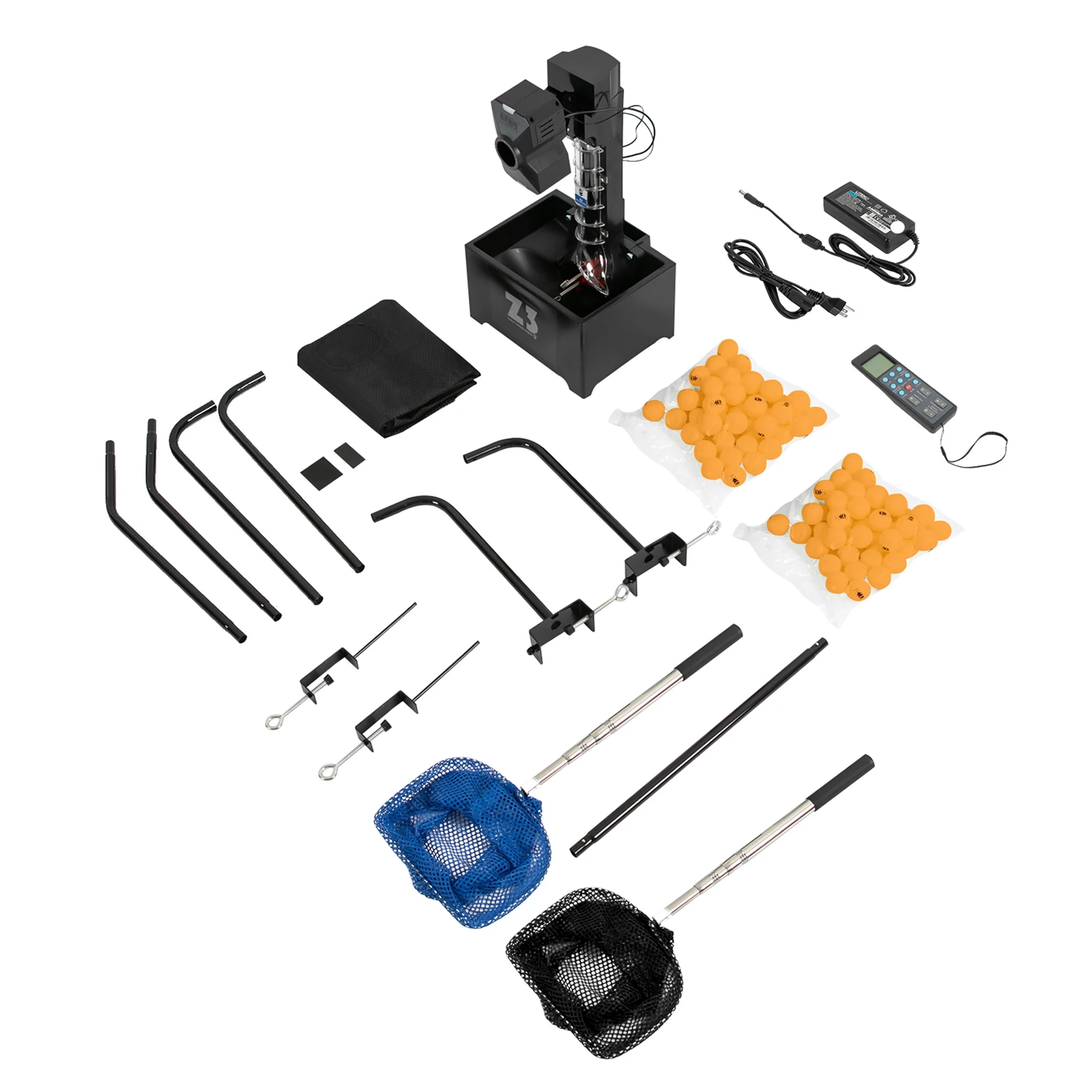 Table Tennis Robot & Ball Machine – 10-Mode Ping Pong Trainer with Net & 100 Balls - packaging