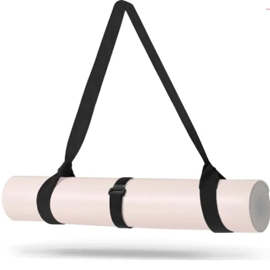 Yoga Mat Carrier Strap – Adjustable Wide Sling, Black