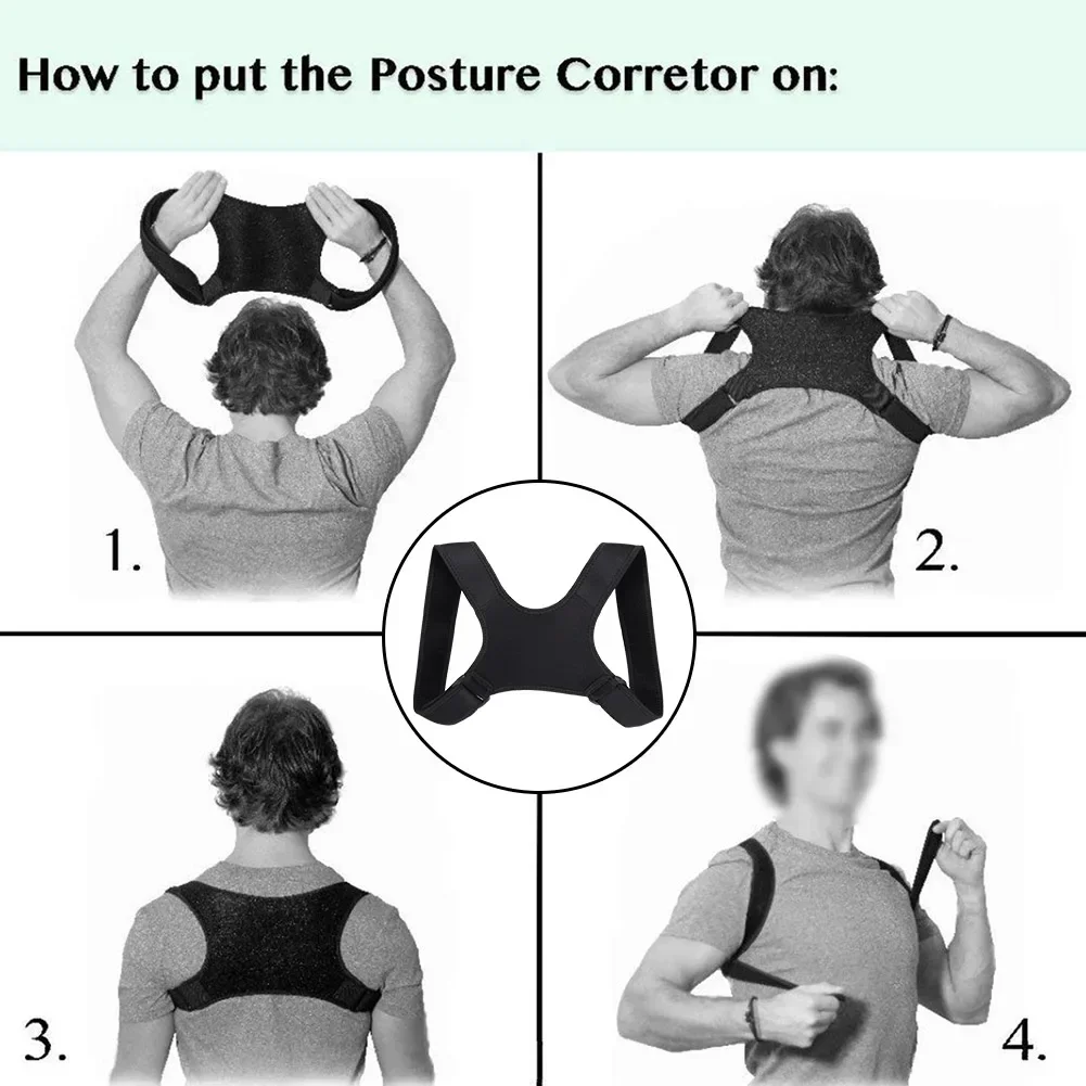 Adjustable Posture Corrector – Clavicle & Shoulder Brace for Upper Back - color options