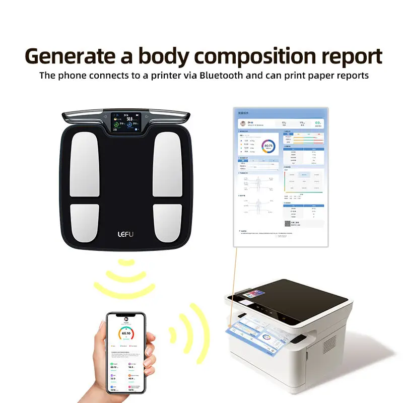 Smart Scale 8-Electrode Total Body Composition Analyzer with Hand Foot Electrodes - close-up detail