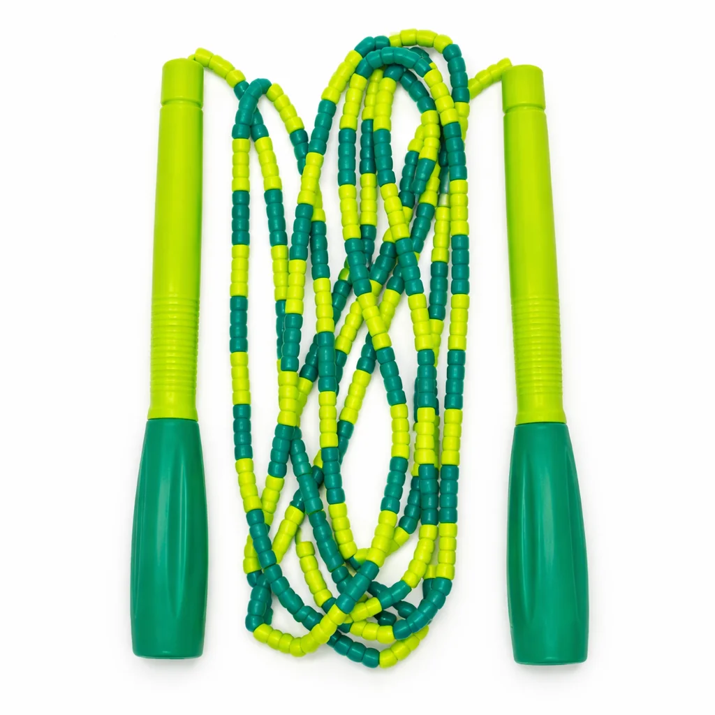YUEDONG Adjustable Soft Beaded Jump Rope for Kids Adults TPU Segment - close-up detail
