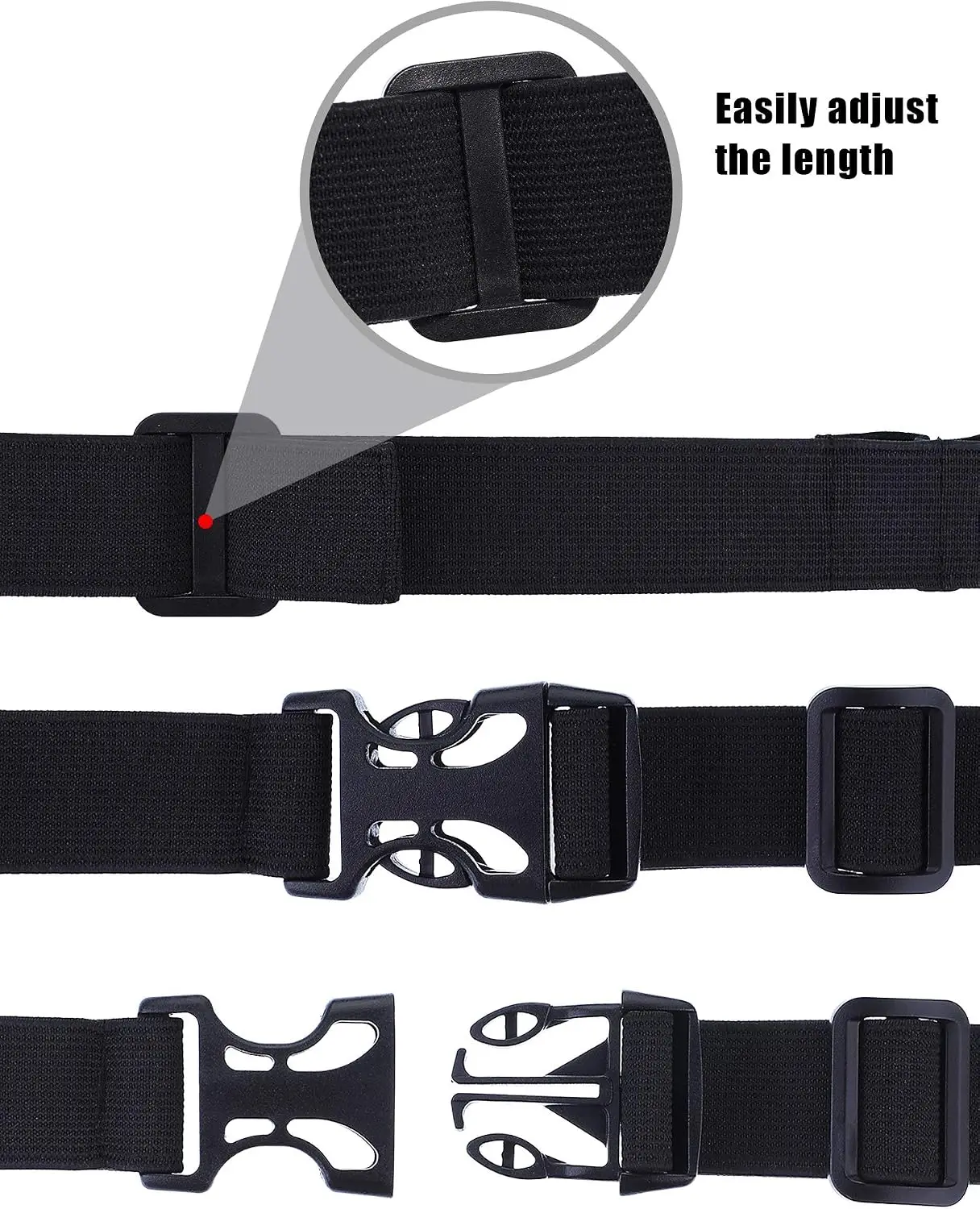 Race Number Belt 2-Pack – Adjustable Running Bib Belt with 6 Gel Loops - in use