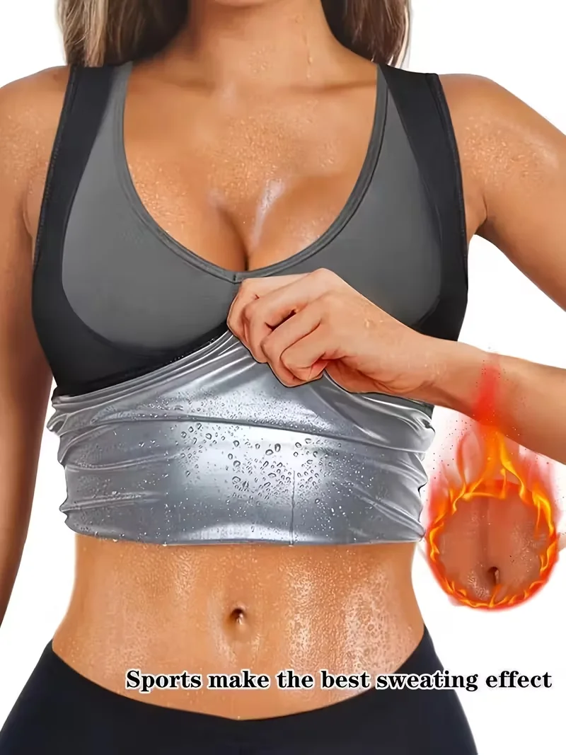 Sauna Suit Tank Top – Women’s Sweat Vest & Compression Workout Top