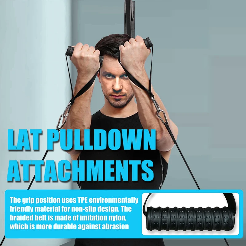 LAT Pulldown Bar Attachment – Straight Bar for Cables & Bands - size and dimensions