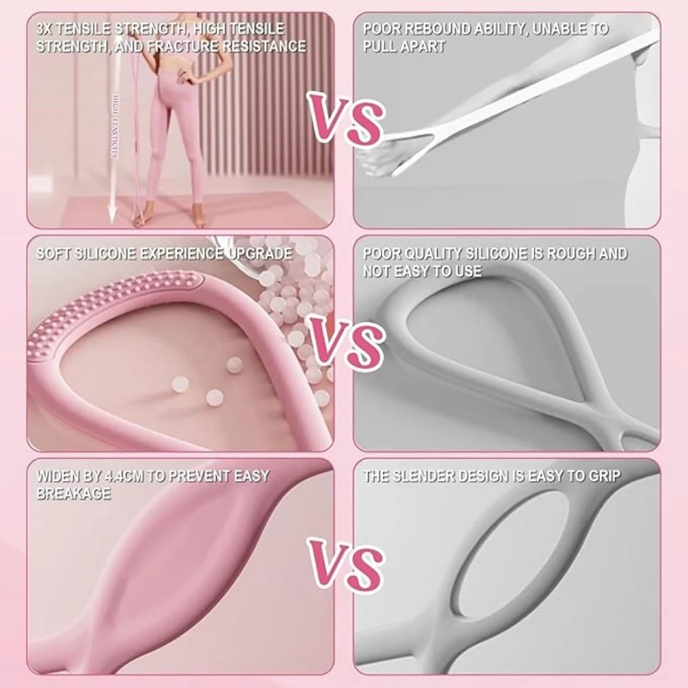 Figure 8 Resistance Band for Women Shaped Bands with Handles Shoulder - detail view