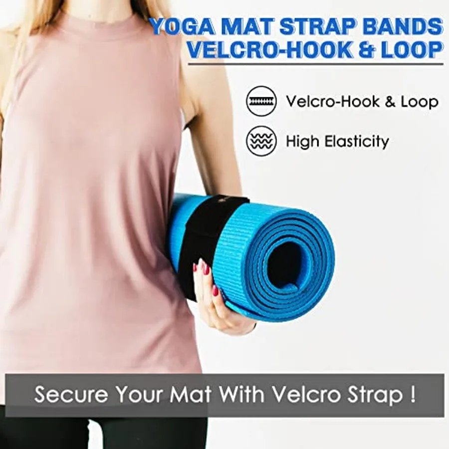 Heavy Duty Yoga Mat Strap – Adjustable Bungee Carrier & Sling, 20" x 2" - alternate view