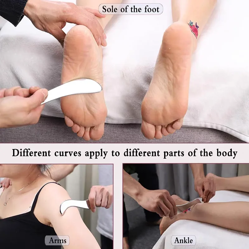 Stainless Steel Gua Sha Scraper – IASTM Fascia Tool for Back, Arms & Legs - size and dimensions