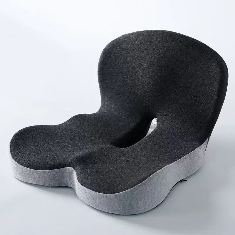 Memory Foam L-Shaped Seat & Lumbar Cushion – Car, Desk & Gaming Chair - side view