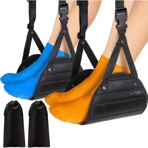Adjustable Foot Hammock – Under-Desk Footrest for Office, Travel & Flights