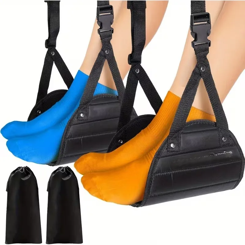 Adjustable Foot Hammock – Under-Desk Footrest for Office, Travel & Flights