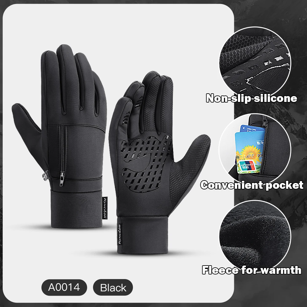 Touchscreen Winter Cycling Gloves – Windproof, Non-Slip Winter Sports Gloves - packaging