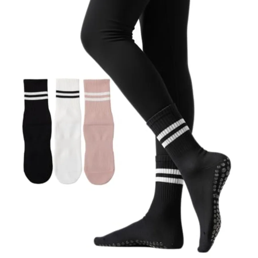 Non-Slip Pilates Grip Socks for Women – Barre, Yoga & Studio Athletic Socks - view 13