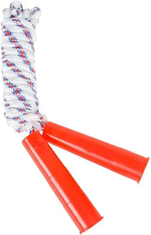 Kids Jump Ropes 12-Pack – 84in Nylon Skipping Ropes for Class & Party - in use