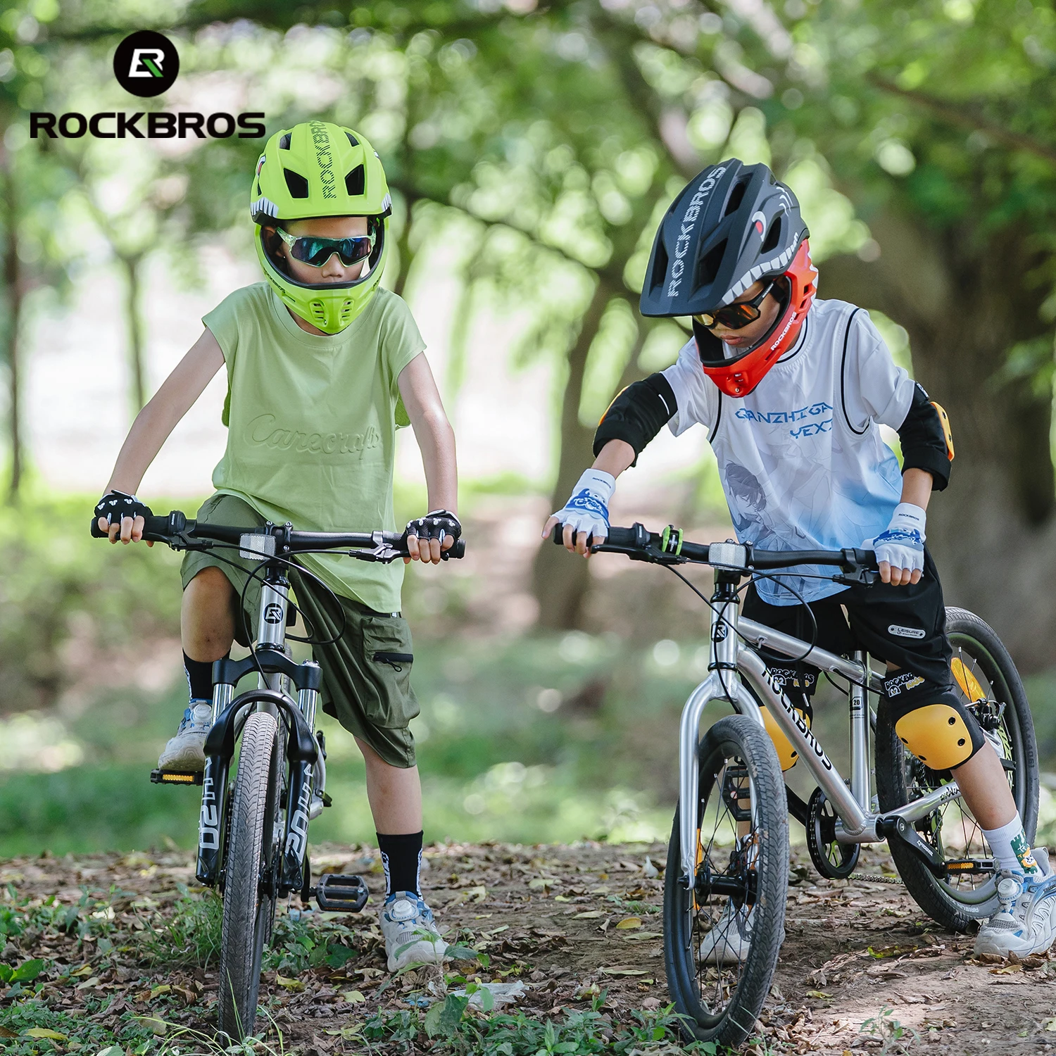 ROCKBROS Kids Bike Helmet – Detachable Full-Face Chin Guard & Impact Shell - size and dimensions