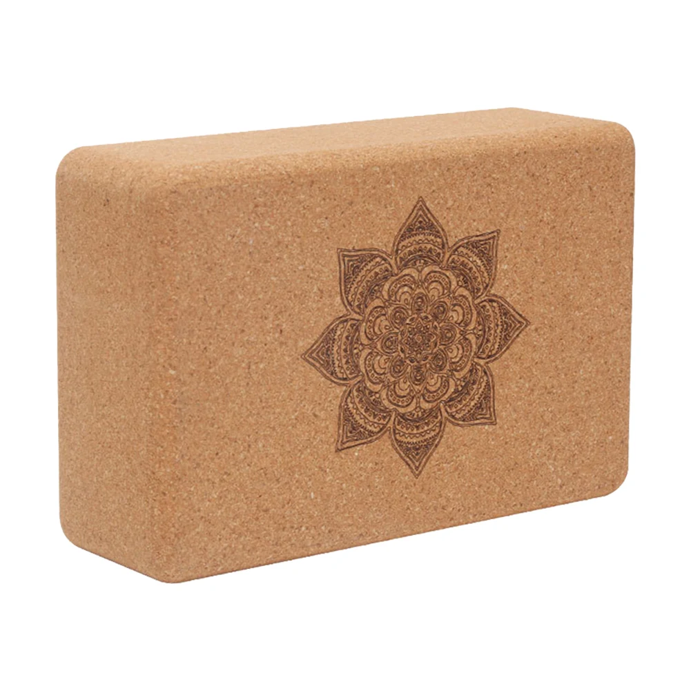 Cork Yoga Block 9x6x3" – Natural Non-Slip Brick for Stretching & Support - packaging