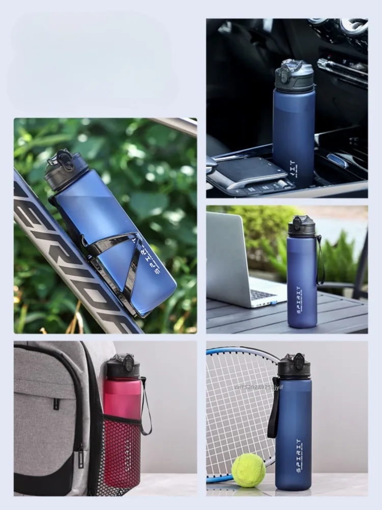 Motivational Water Bottle 750ml – Time Marker, Straw, Leak-Proof - color options