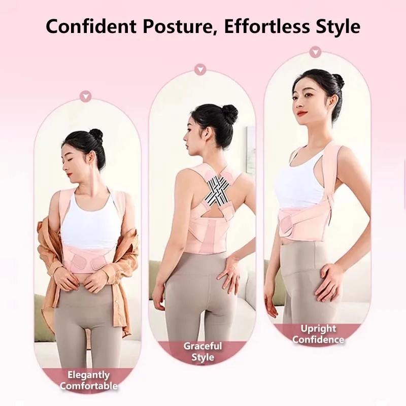 Adjustable Posture Corrector – Back Support Brace for Rounded Shoulders, Men & Women - alternate view