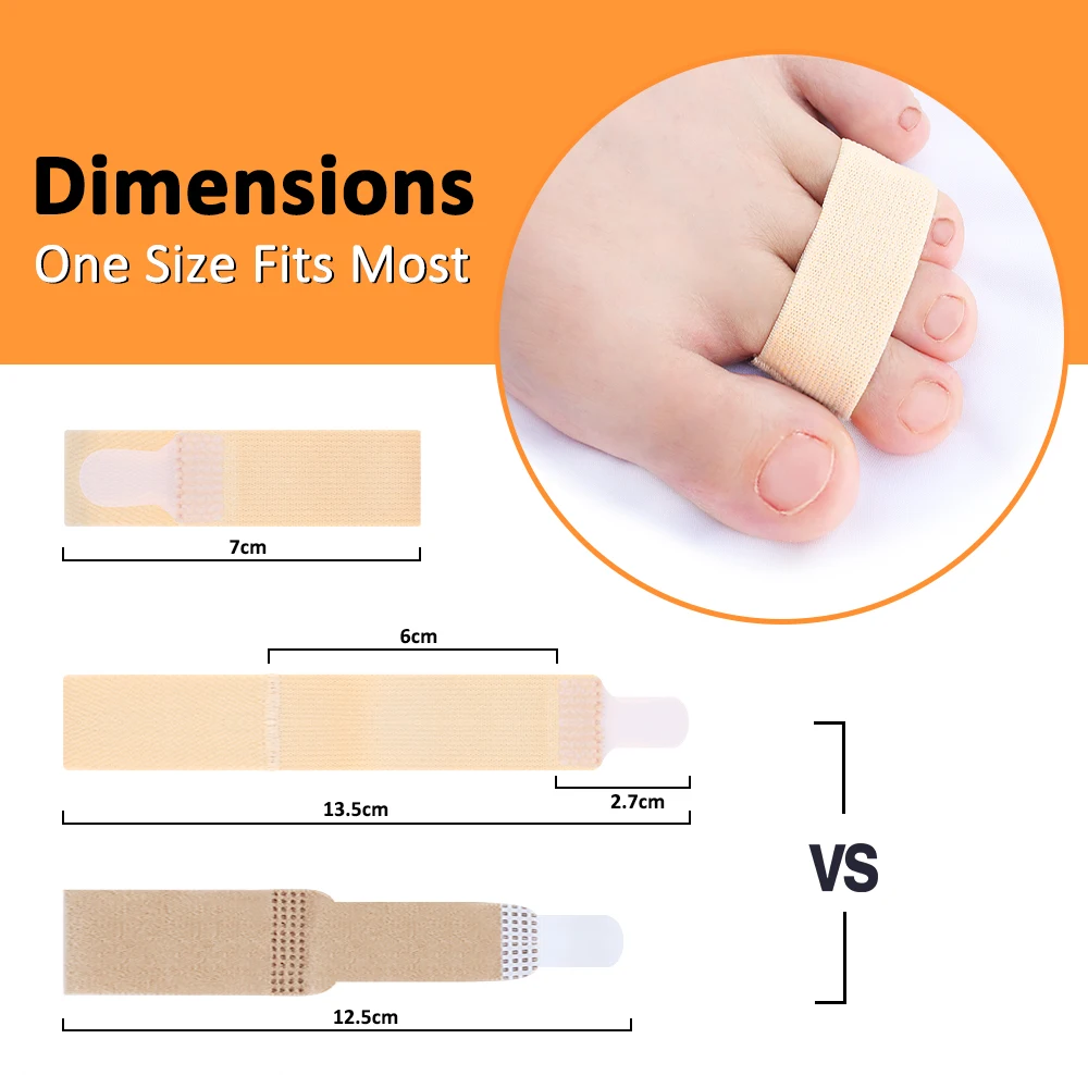 Hammer Toe Straighteners 2-Pack – Toe Splints for Bent & Overlapping Toes - alternate view