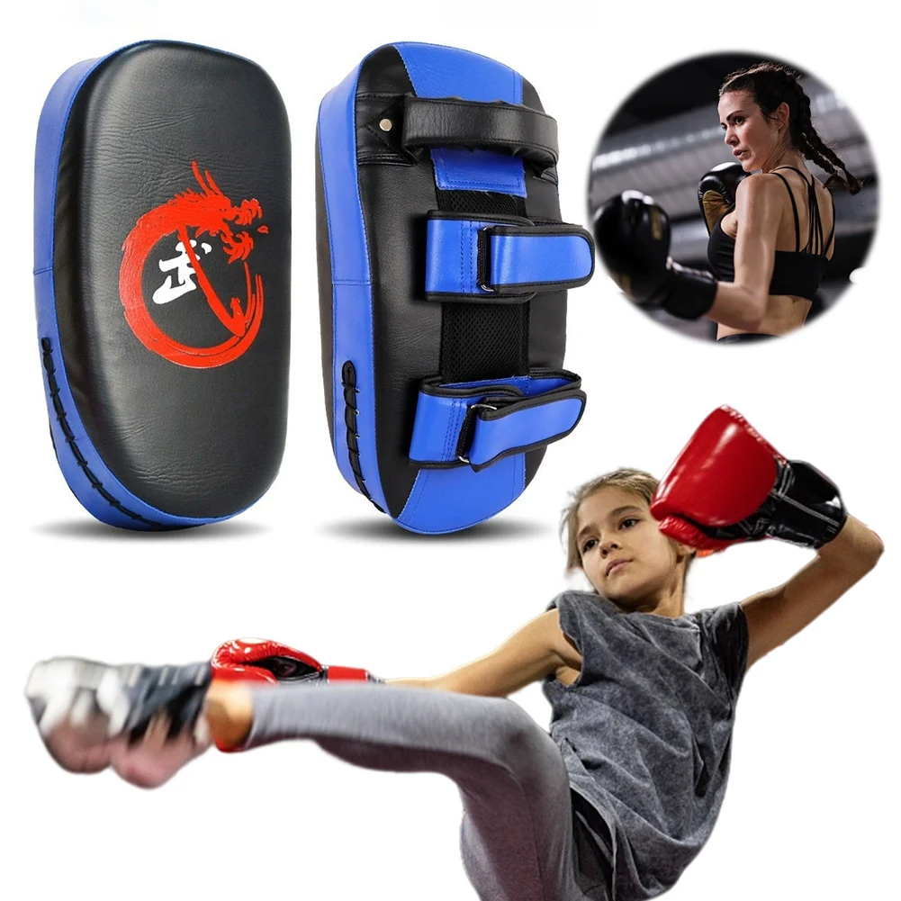 Curved Kick Pad – PU Leather Hand & Foot Target for Muay Thai & Taekwondo - close-up detail