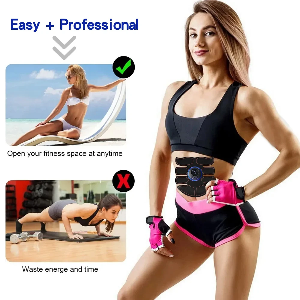 Portable EMS Abs Trainer – ABS Muscle Stimulator Fitness Belt - color options
