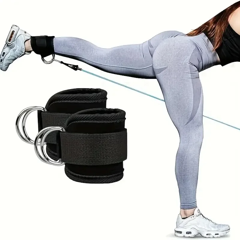 Adjustable Ankle Cuffs – Cable Machine Straps for Glute & Thigh Training