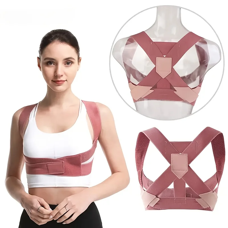 Posture Corrector Brace – Invisible Under-Shirt Shoulder & Upper Back Support - in use