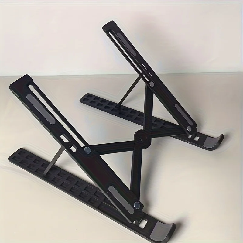 Adjustable Laptop Stand – Foldable, 10 Height Settings for Neck & Posture - size and dimensions