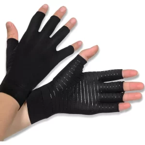 Copper Compression Gloves – Half-Finger Arthritis & Wrist Support