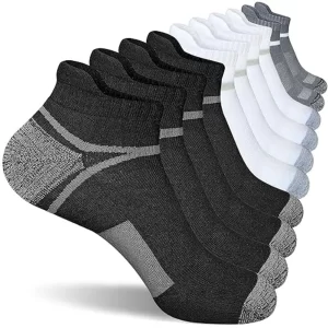 Cushioned Anti-Blister Running Socks (5 Pairs) – Breathable Moisture-Wicking