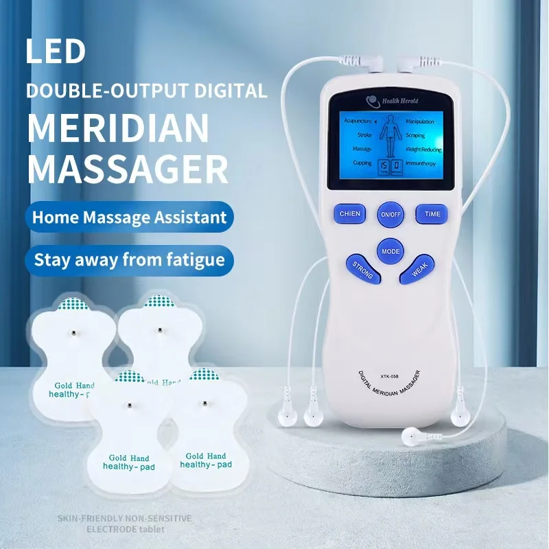 8 Modes EMS Dual Channel Massager Tens Machine Body Massage Full - close-up detail