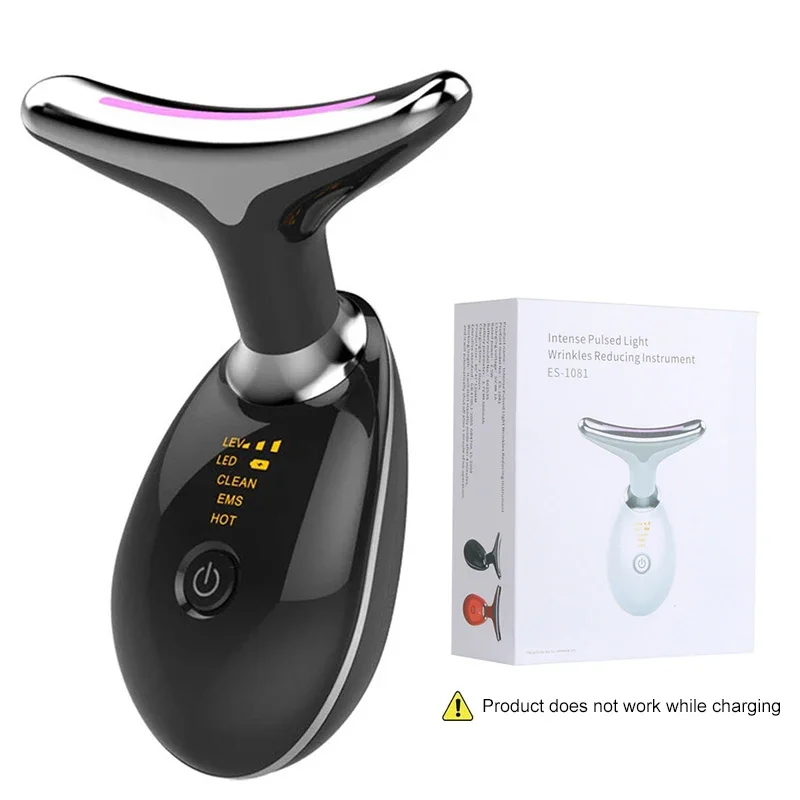 LED Face & Neck Massager – 7-Colour Light Therapy & Vibration Skincare Device - packaging