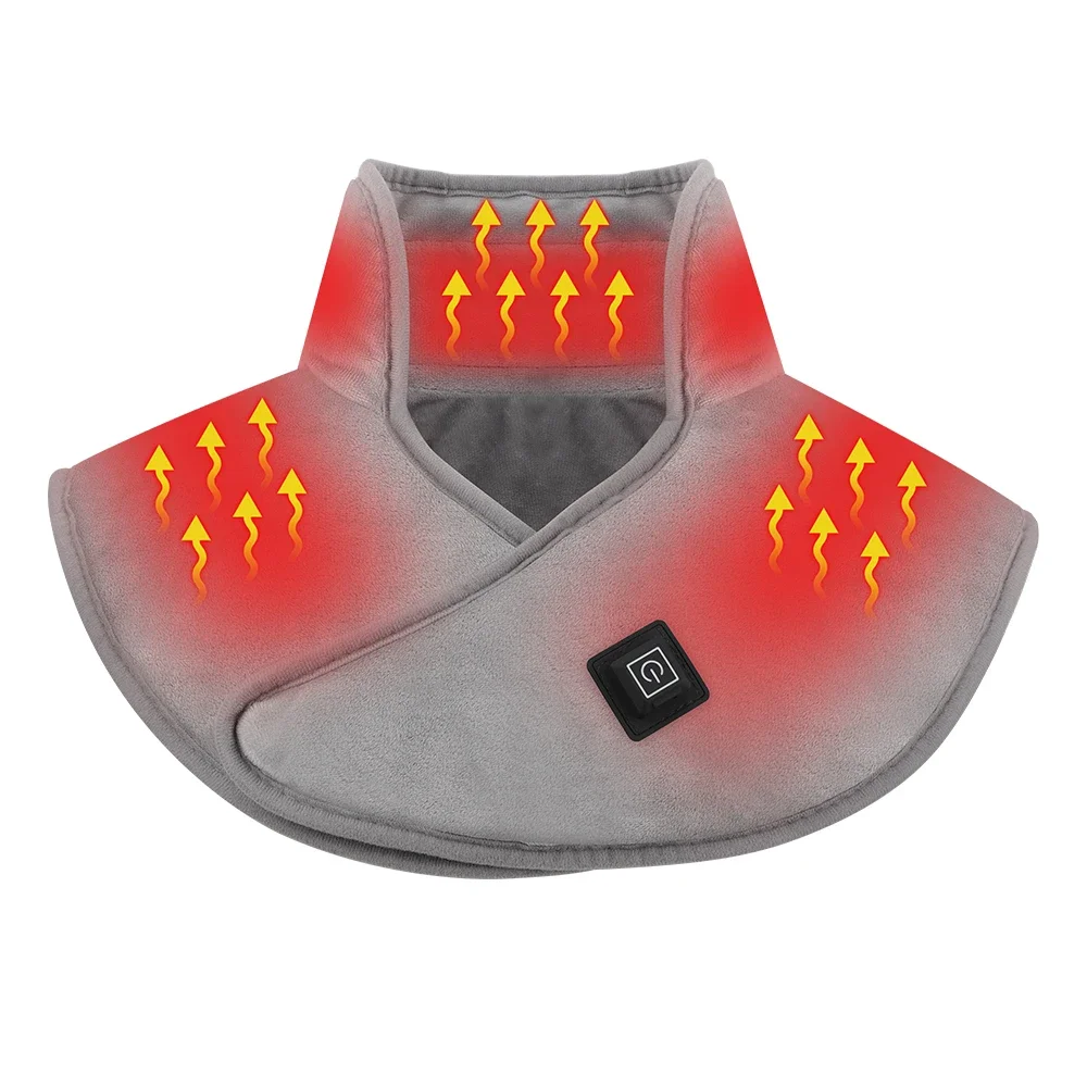 Electric Heated Neck & Shoulder Wrap – Cervical Heat Therapy Shawl - close-up detail