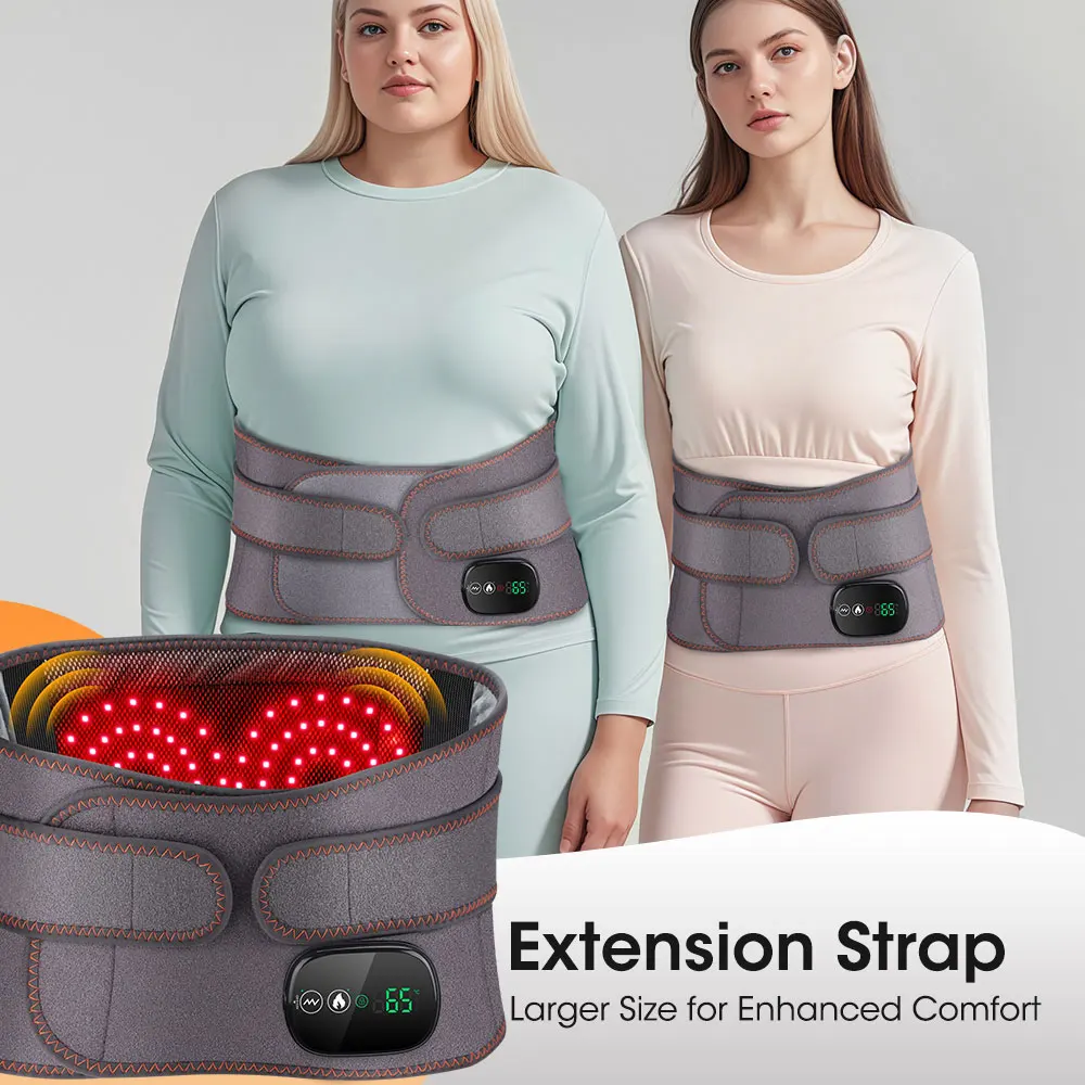 Heated Lumbar Massage Belt – Cordless Vibration & Heat for Lower Back