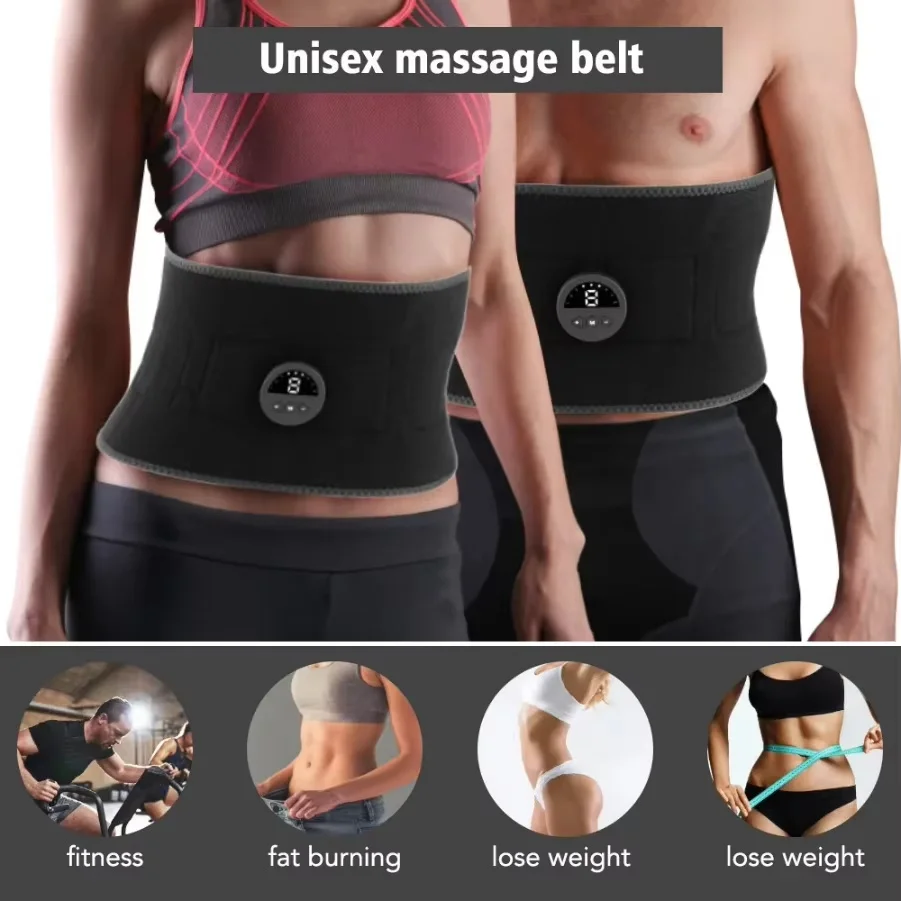 EMS Abdominal Muscle Toning Belt – 6-Mode Rechargeable Stimulator - alternate view