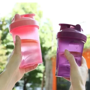 Protein Shaker Bottle 400ml – Leak-Proof with Stainless Whisk Ball