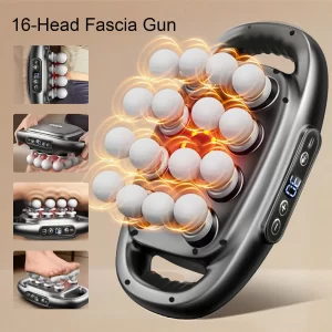 16-Head Electric Kneading Body Massager – Back, Shoulders, Legs & Feet