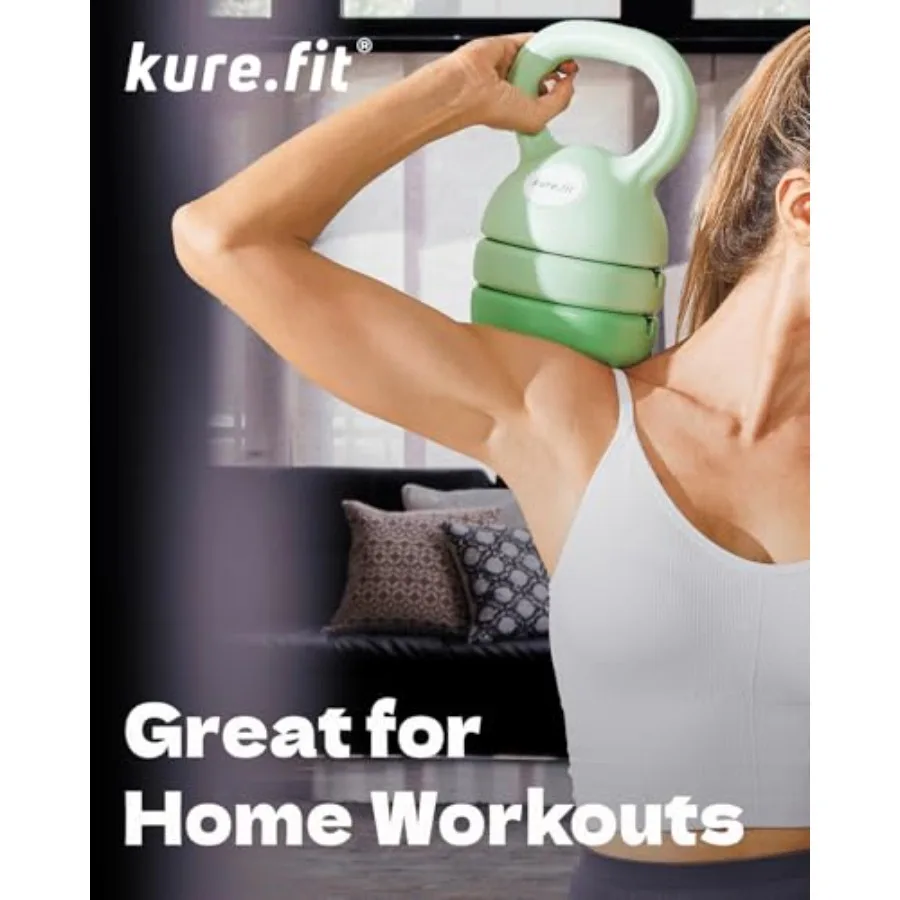 Adjustable Kettlebell – Cast Iron, Space-Saving Home Gym Weight - size and dimensions