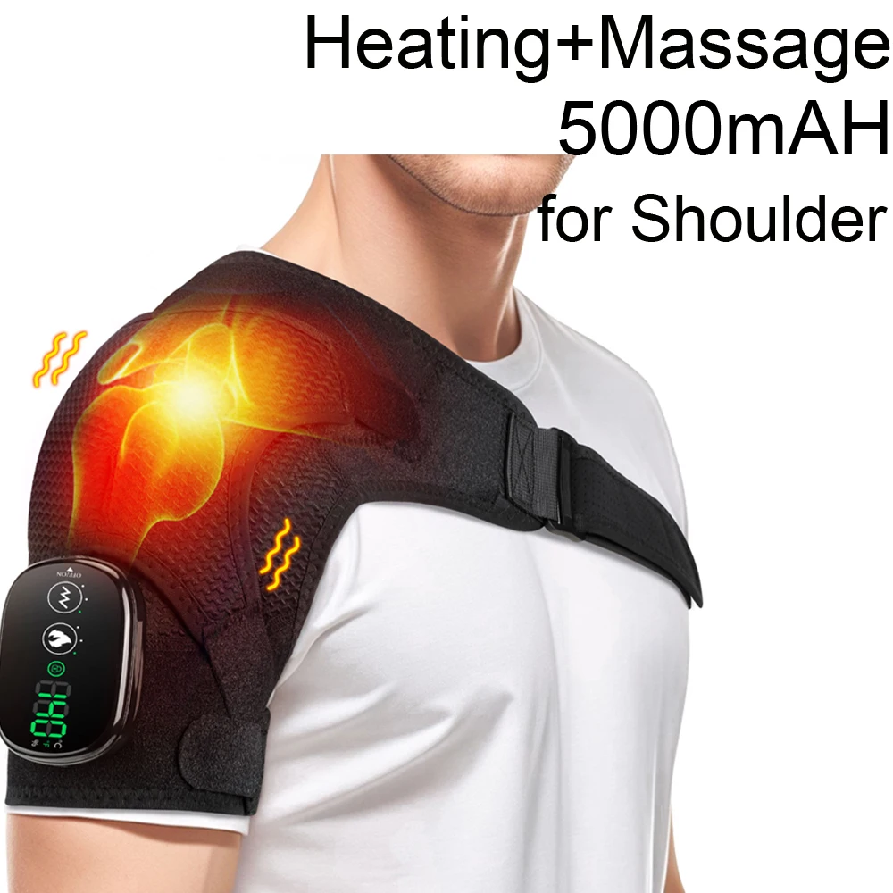 Electric Shoulder Massager with Heat – Vibration Heated Shoulder Wrap - view 12
