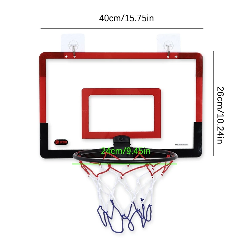 Mini Basketball Hoop for Door or Wall – Indoor Shooting Game Set for Kids & Adults - packaging