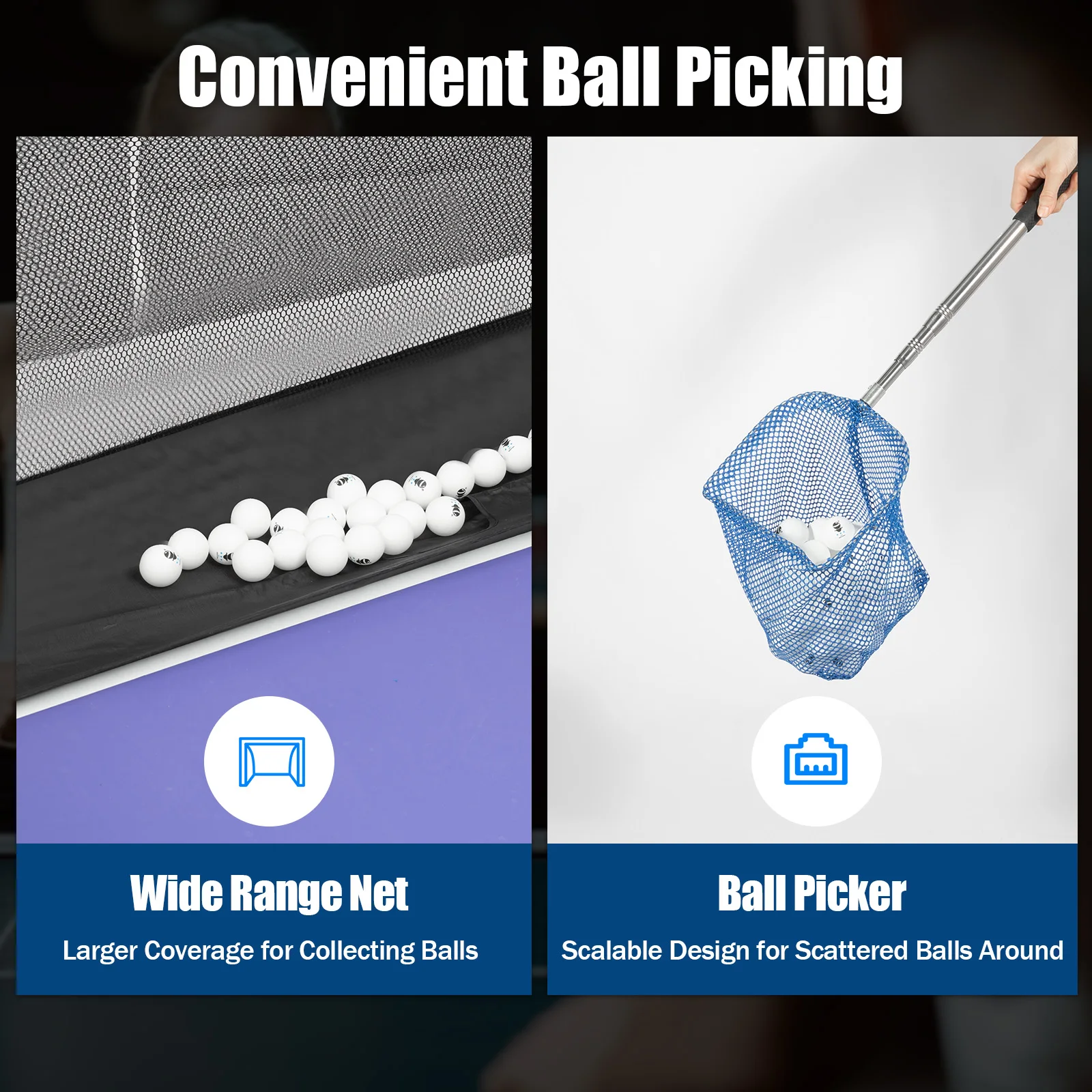 Table Tennis Robot & Ball Machine – 10-Mode Ping Pong Trainer with Net & 100 Balls - color options