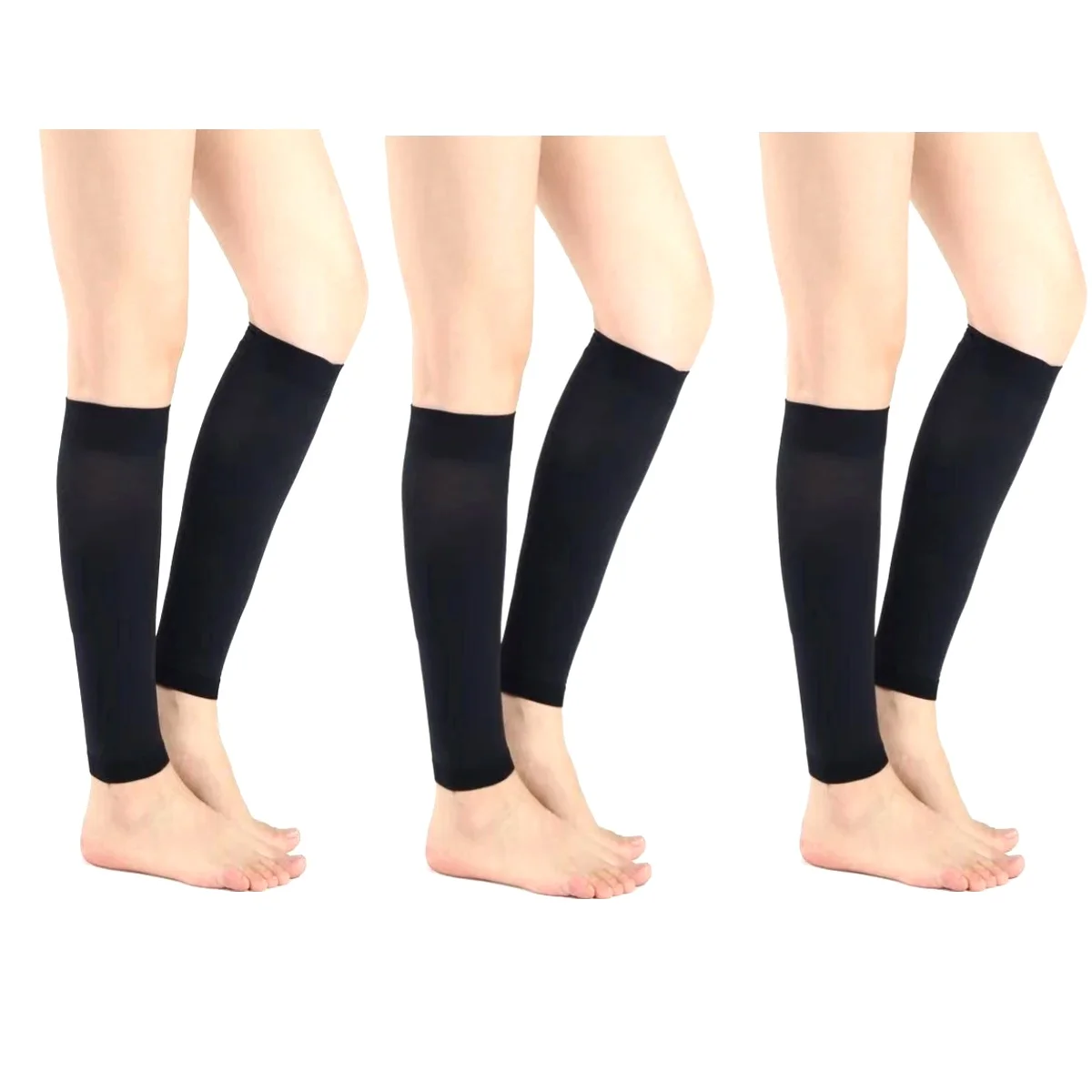 Copper Compression Socks for Women Men 20-30mm Hg Open Toe Knee - close-up detail