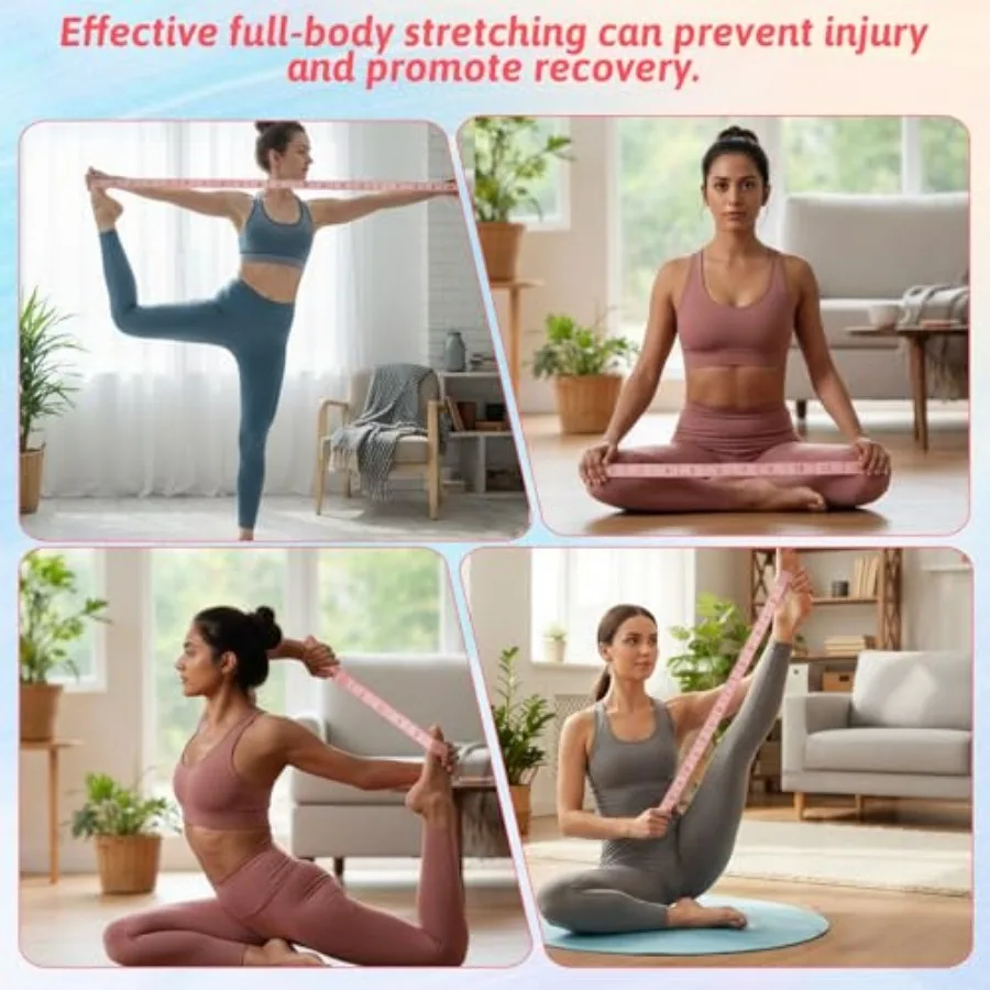 12-Loop Yoga Stretching Strap – Multi-Loop Flexibility Band - size and dimensions